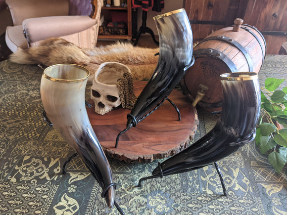Nordic Drinking Horn with Stand