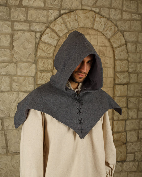 Folke hood wool grey