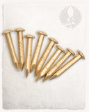 Tinne brass pins 8 pcs.